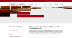 Desktop Screenshot of gmconsulting.com.pl
