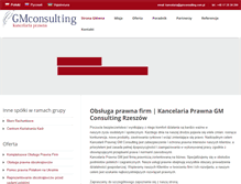 Tablet Screenshot of gmconsulting.com.pl